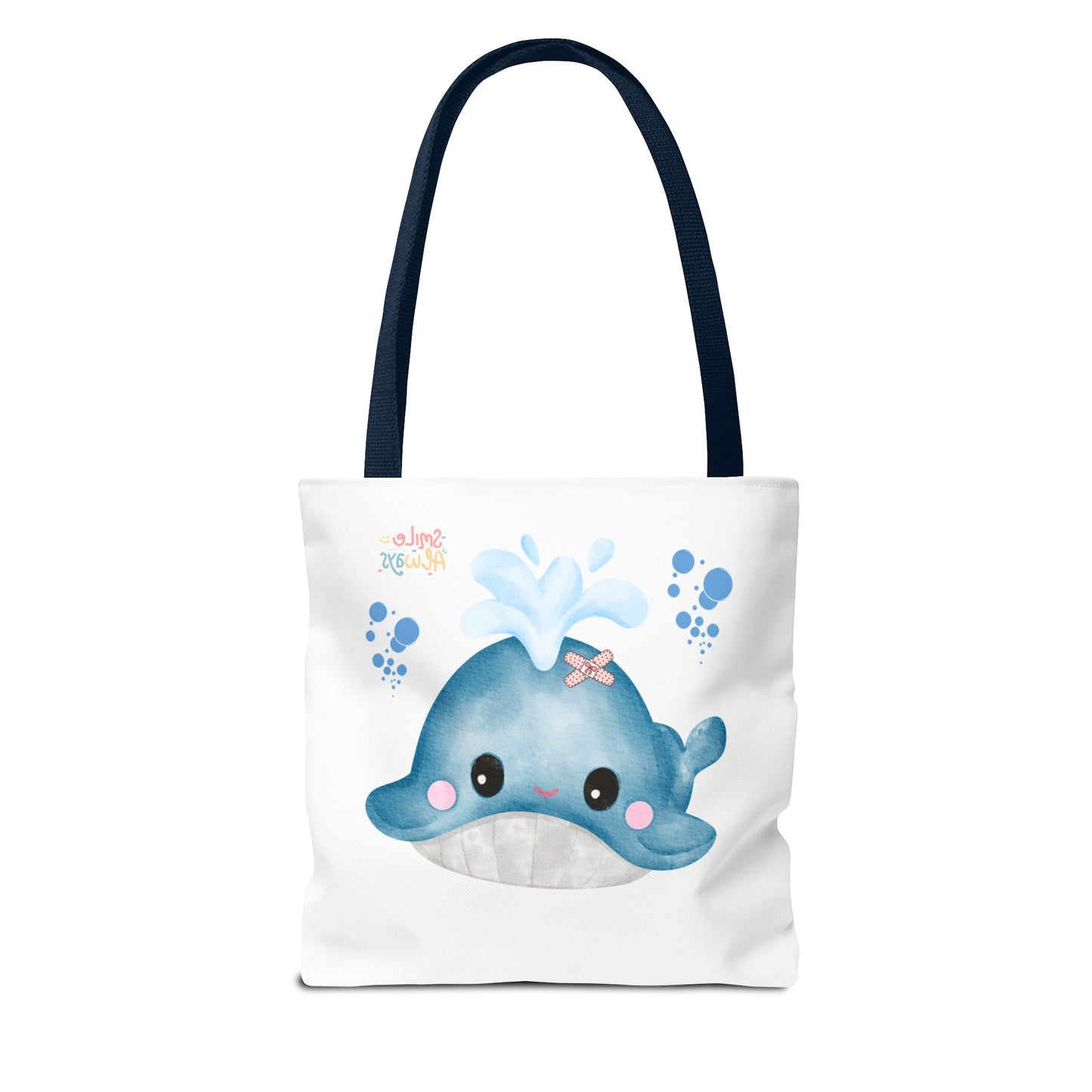Whale with a bandage and bubble Tote Bag