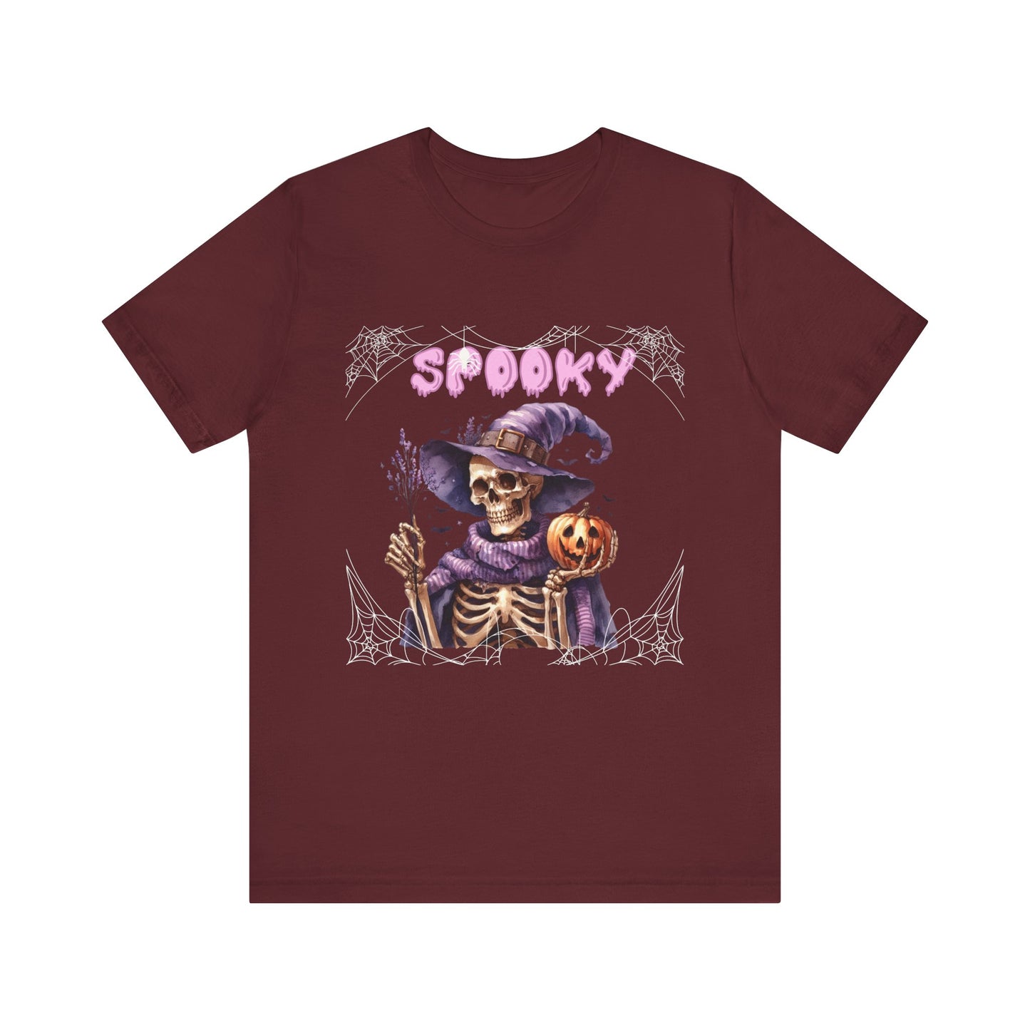 Spooky Skeleton Halloween Tee, Unisex Halloween Shirt, Trick or Treat Apparel, Fall Festivity Clothing, October Celebration Top