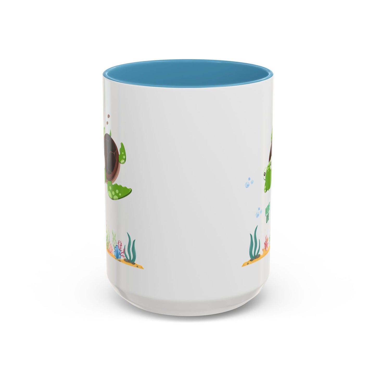 Turtle with seaweed and bubble Coffee Mug