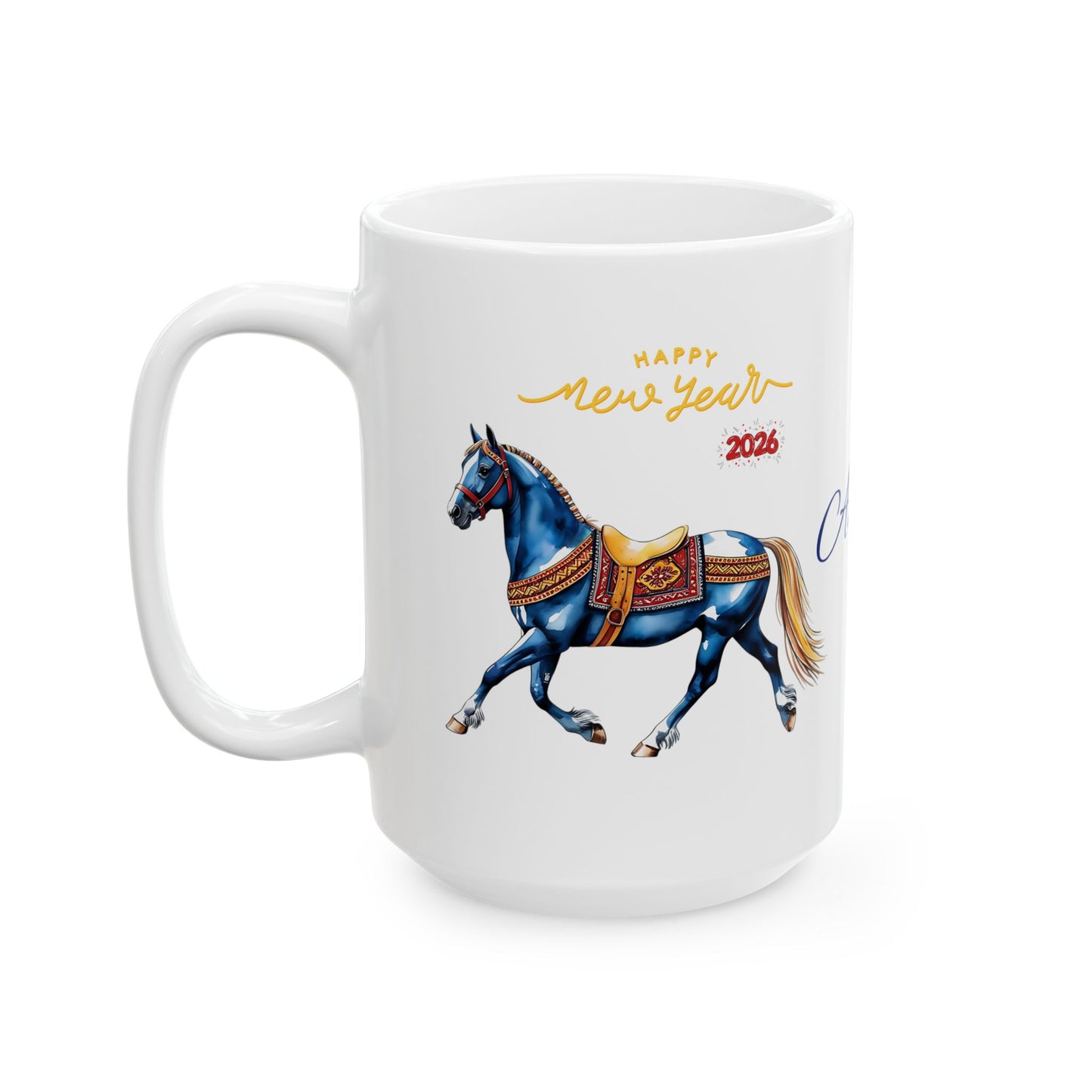 Personalized Horse Name Mug — "Azaiah" Ceramic Coffee Cup (11oz, 15oz)