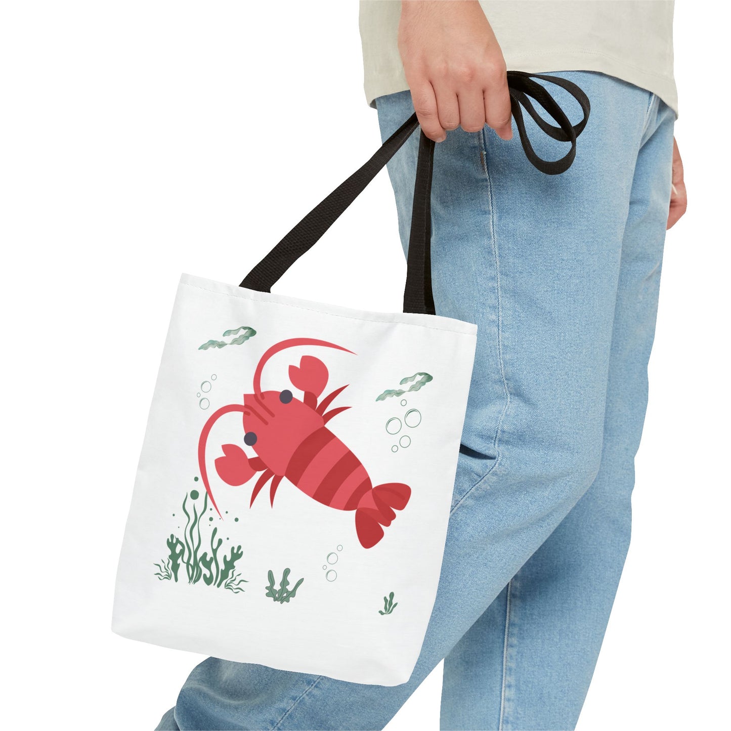 Red crayfish in an aquatic environment Tote Bag