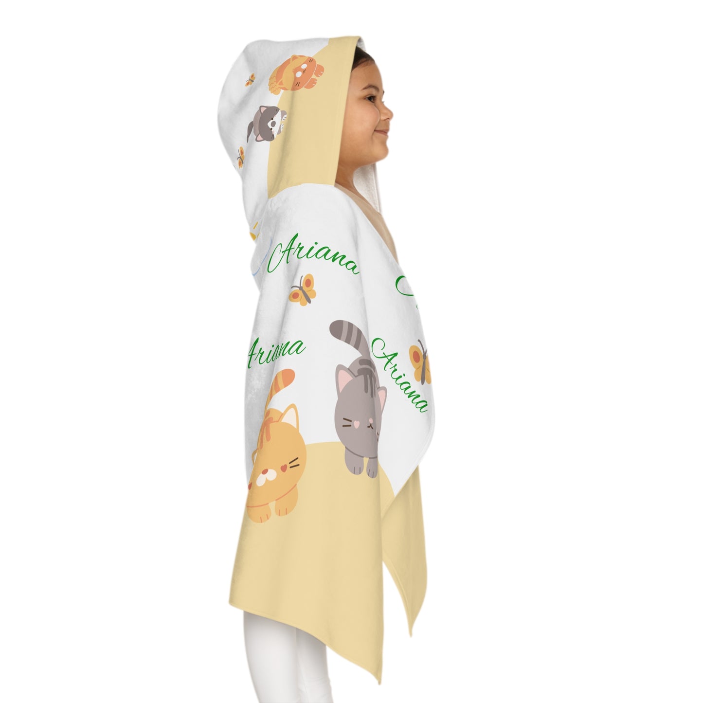 Personalized cats Youth Hooded Towel