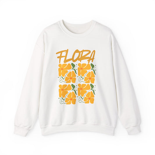 Flora Crewneck Sweatshirt, Floral Sweatshirt, Spring Fashion, Casual Wear, Gifts for Her, Unisex Floral Hoodie