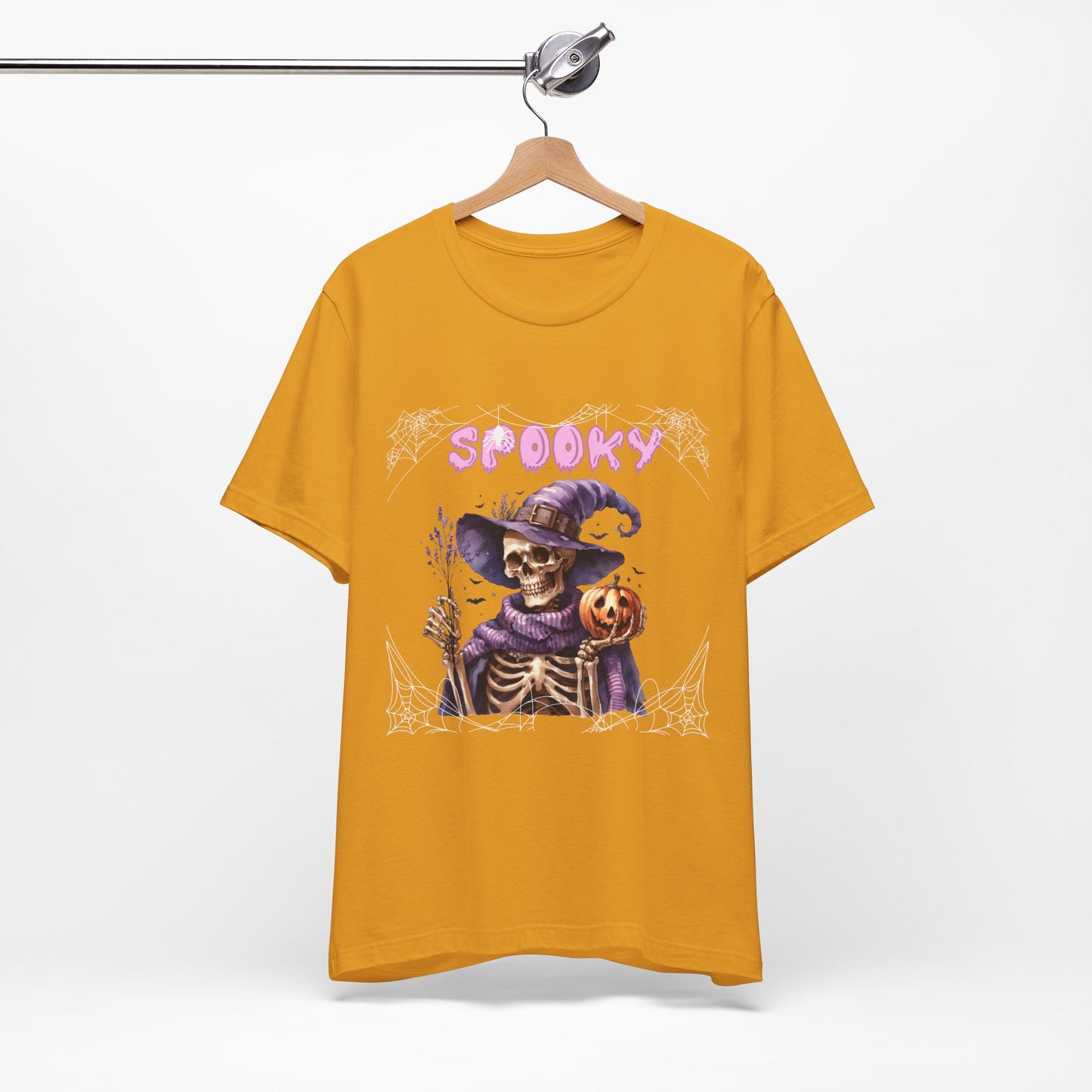 Spooky Skeleton Halloween Tee, Unisex Halloween Shirt, Trick or Treat Apparel, Fall Festivity Clothing, October Celebration Top