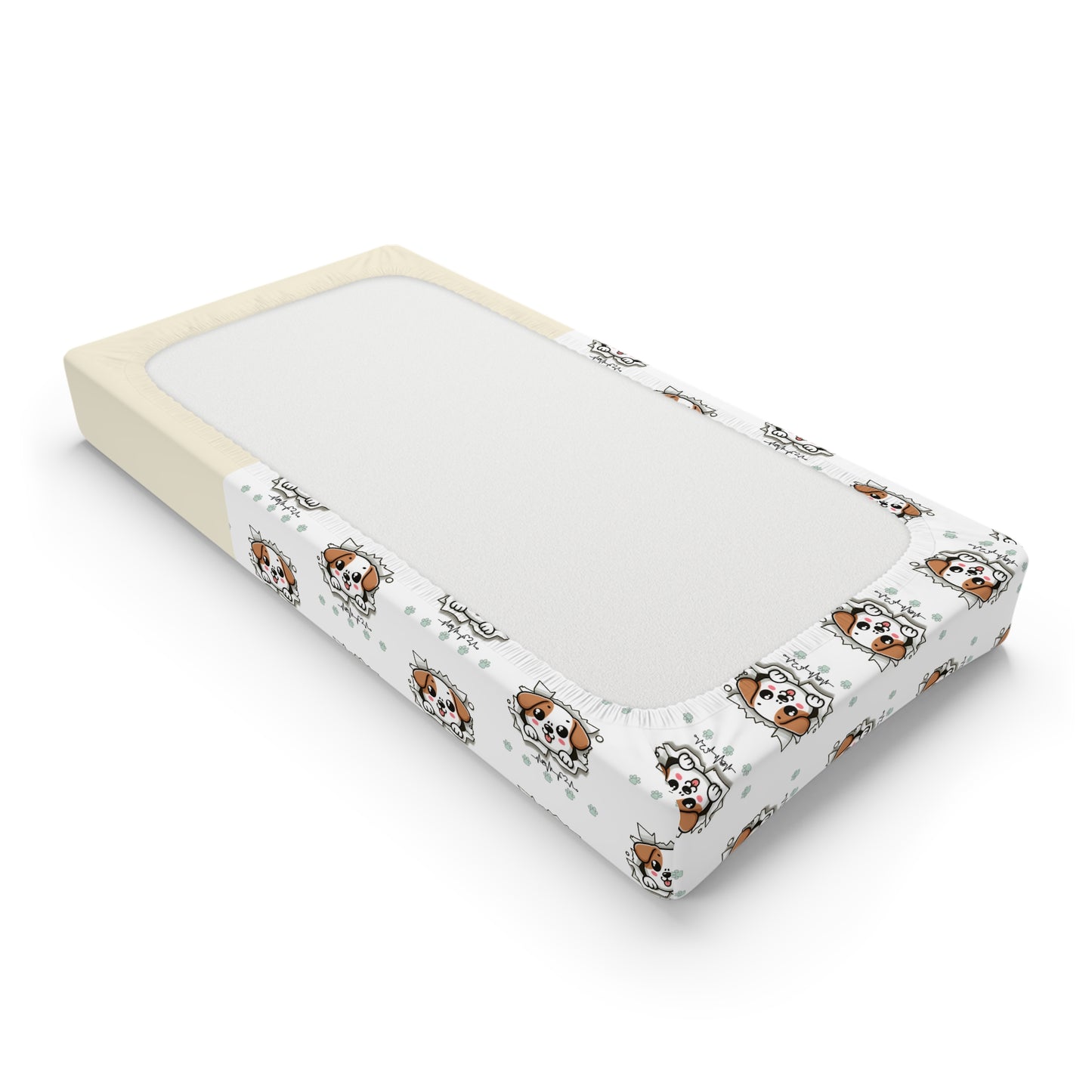 Personalized Baby Changing Pad Cover – Cute Fox Pattern with Name (Oliver)