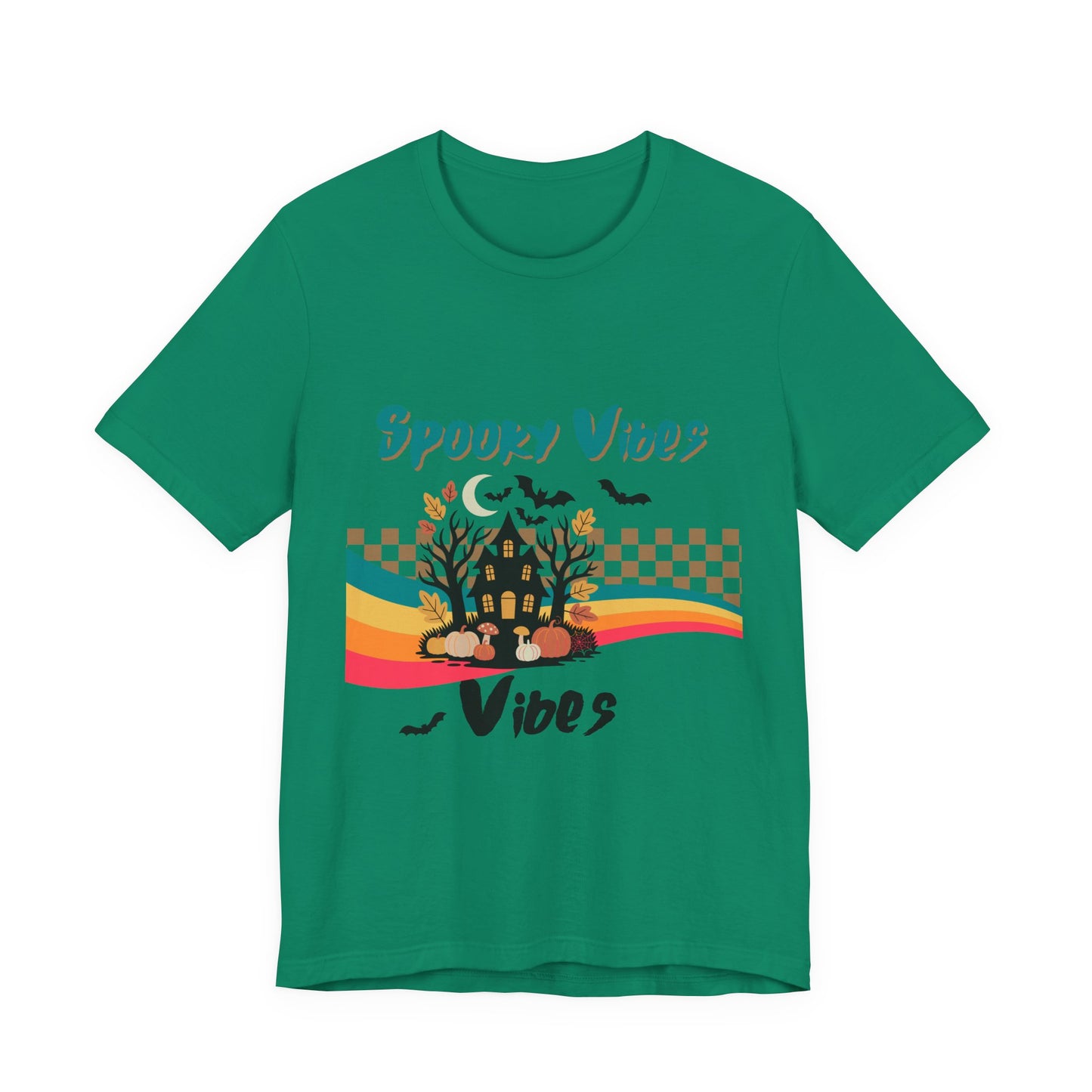 Spooky Vibes Graphic Tee, Unisex Halloween Shirt, Fall Fashion, Casual T-Shirt, Unique Gift for Halloween Lovers, Autumn Wardrobe Essential