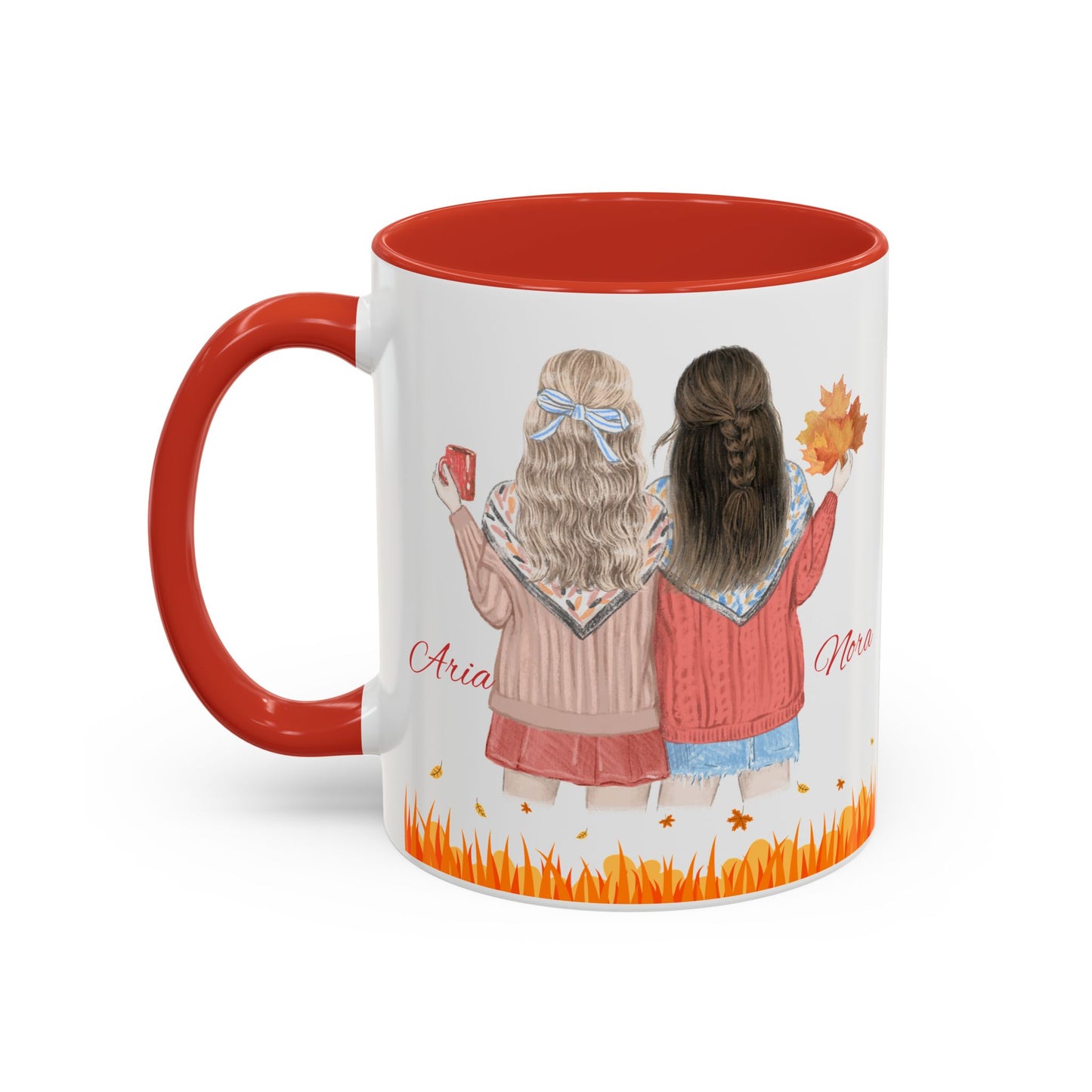 Autumn Friendship Coffee Mug with Personalized Names
