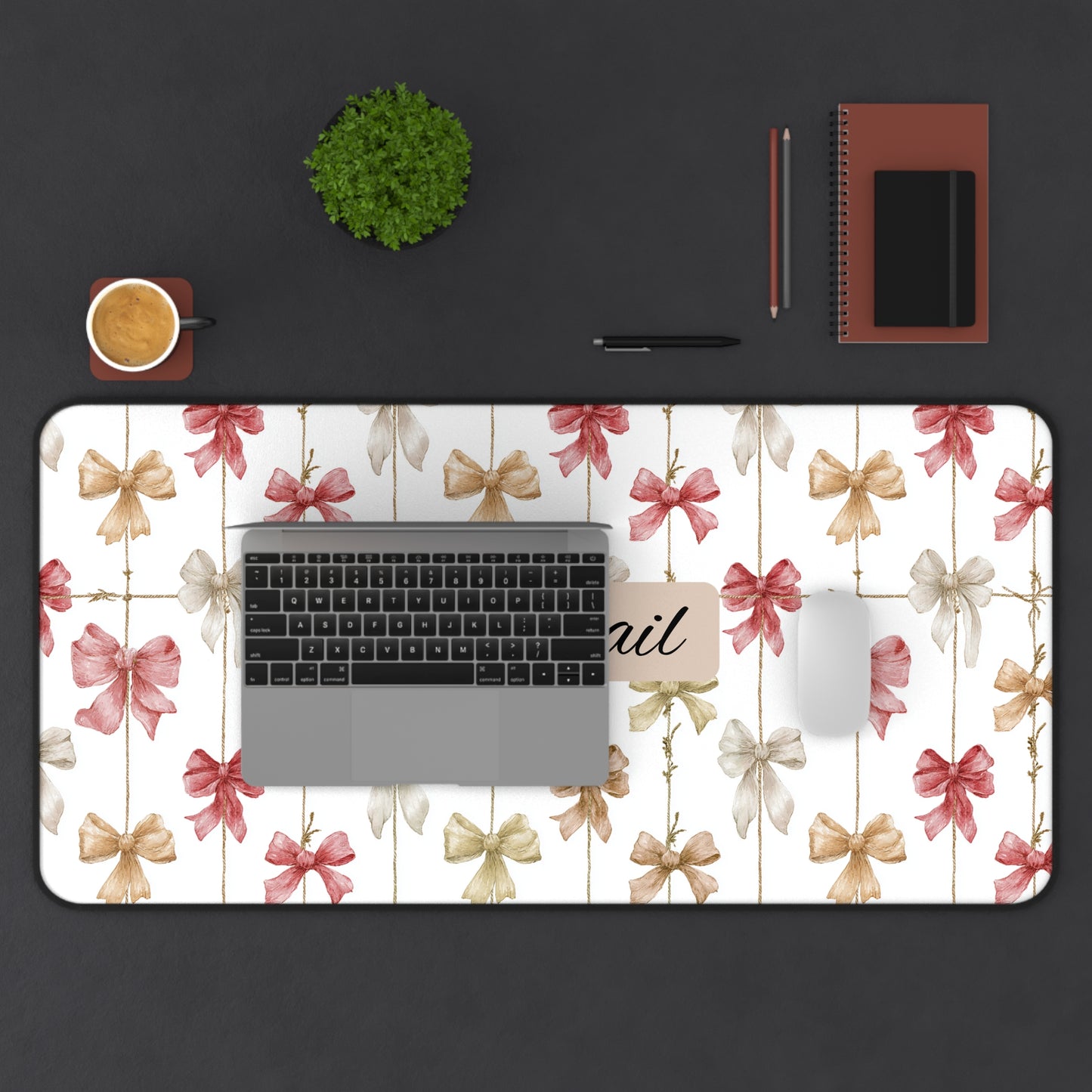 Personalized Floral Desk Mat | Custom Office Decor, Gift for Coworkers, Home Office Essentials, Student Workspace, Mother's Day Gift