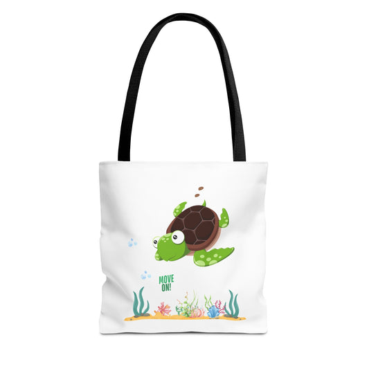 Turtle with seaweed and bubble Tote Bag