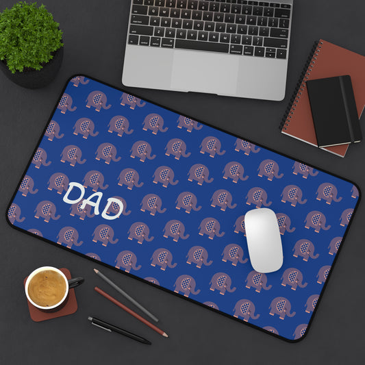 Personalized Elephant Desk Mat for Dad - Stylish Workspace Accessory