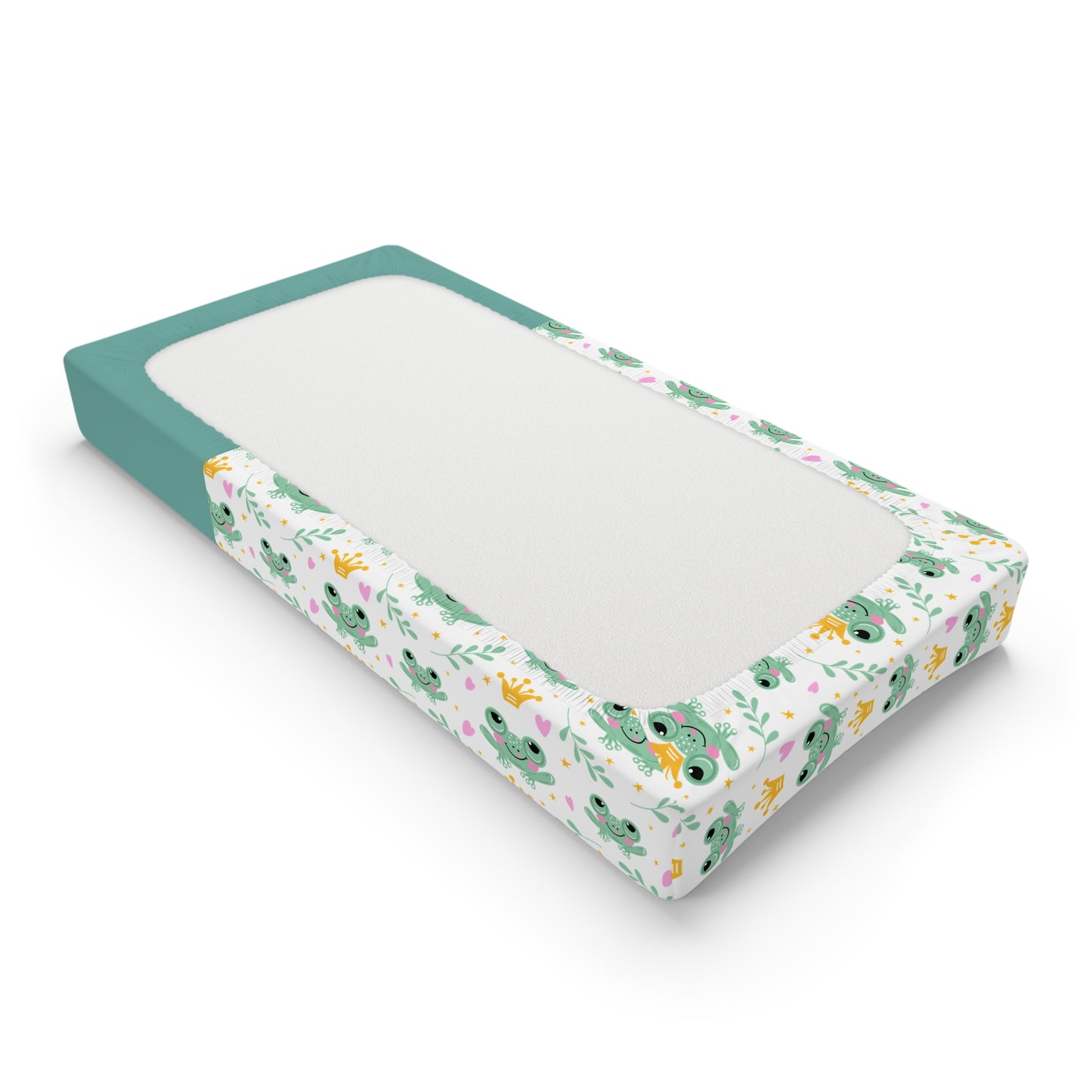Frog Baby Changing Pad Cover – Personalized Green Frog Nursery Decor