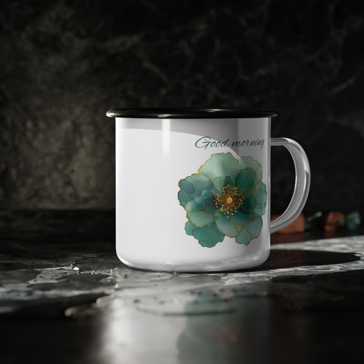 Floral Enamel Camp Cup - Rustic Sayings for Nature Lovers