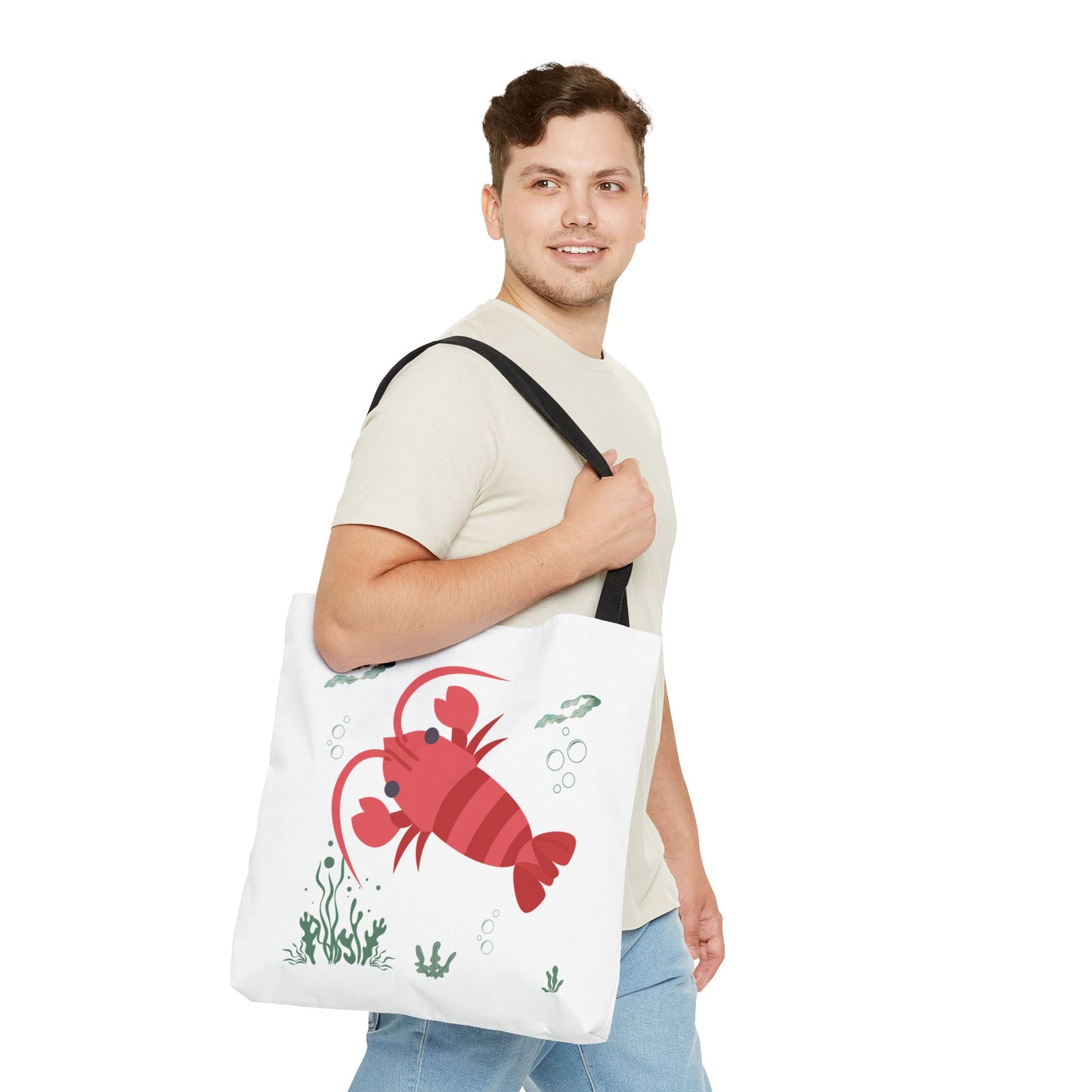 Red crayfish in an aquatic environment Tote Bag