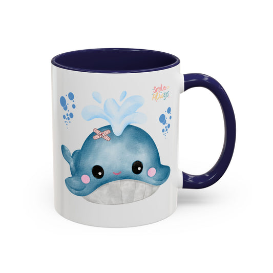 Whale with a bandage and bubble Coffee Mug