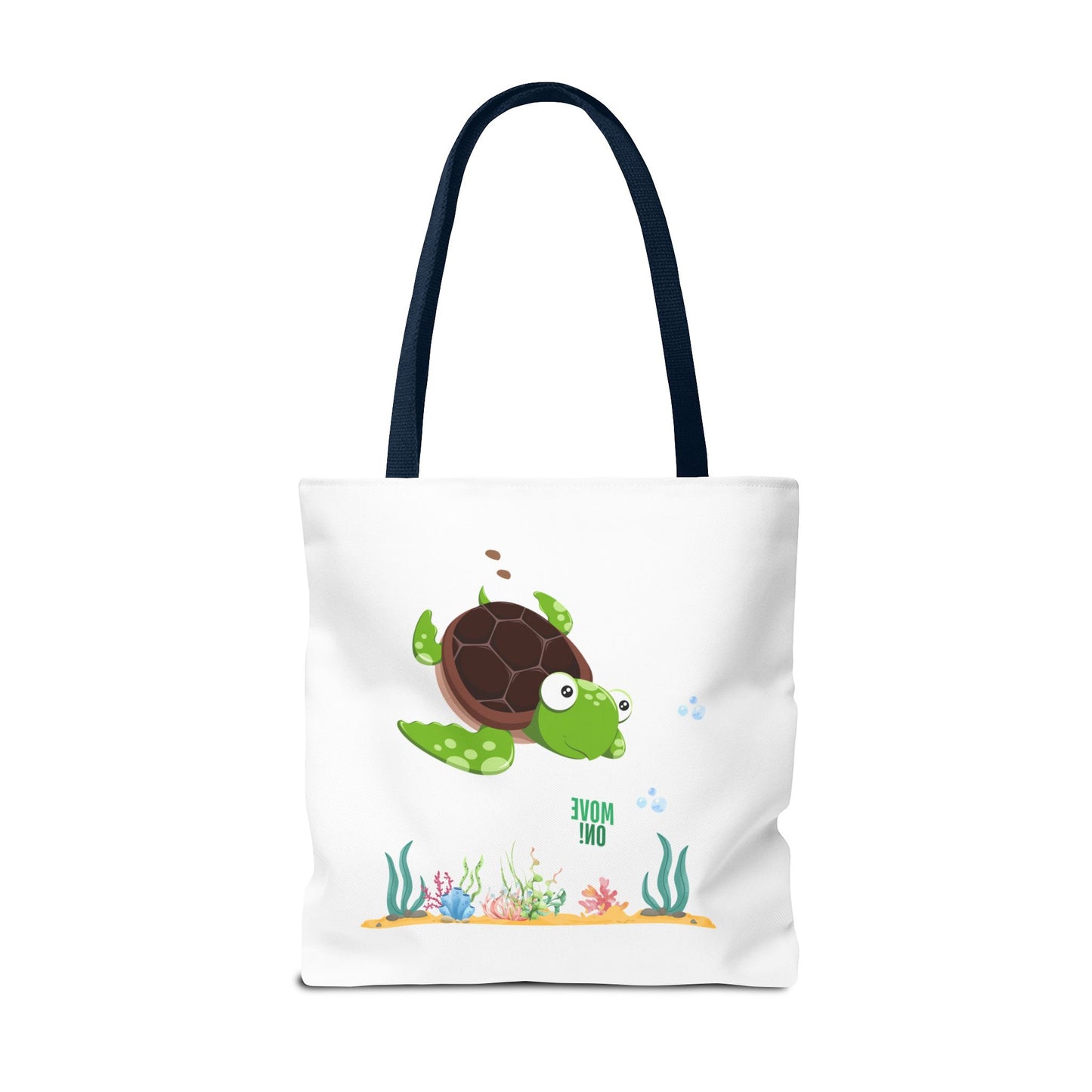 Turtle with seaweed and bubble Tote Bag