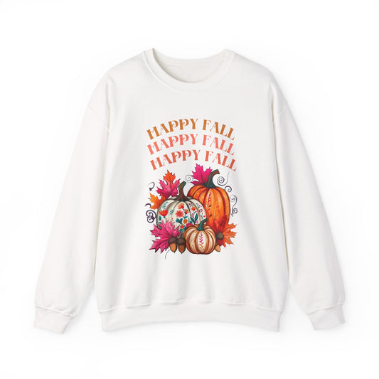 Fall Vibes Crewneck Sweatshirt, Cozy Autumn Apparel, Seasonal Gift for Thanksgiving, Pumpkin Sweater, Unisex Fall Fashion
