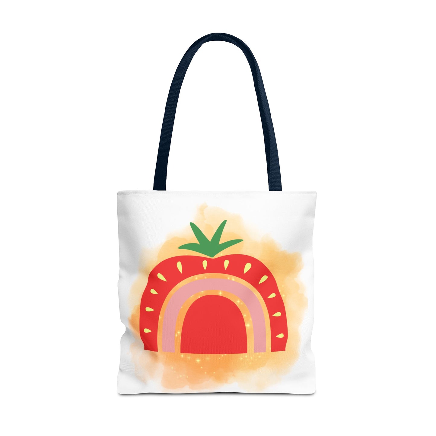 Strawberry Rainbow Tote Bag – Cute Fruit Watercolor AOP Tote