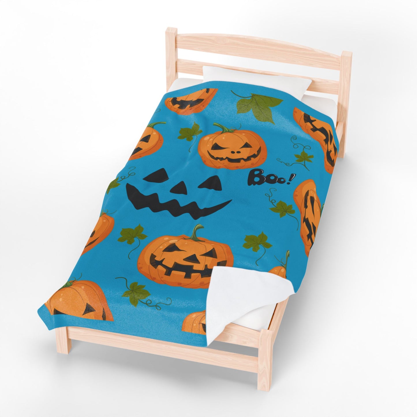 Halloween Pumpkin Plush Blanket, Cozy Throw for Fall Decor, Spooky Home Accents, Perfect for Trick or Treating