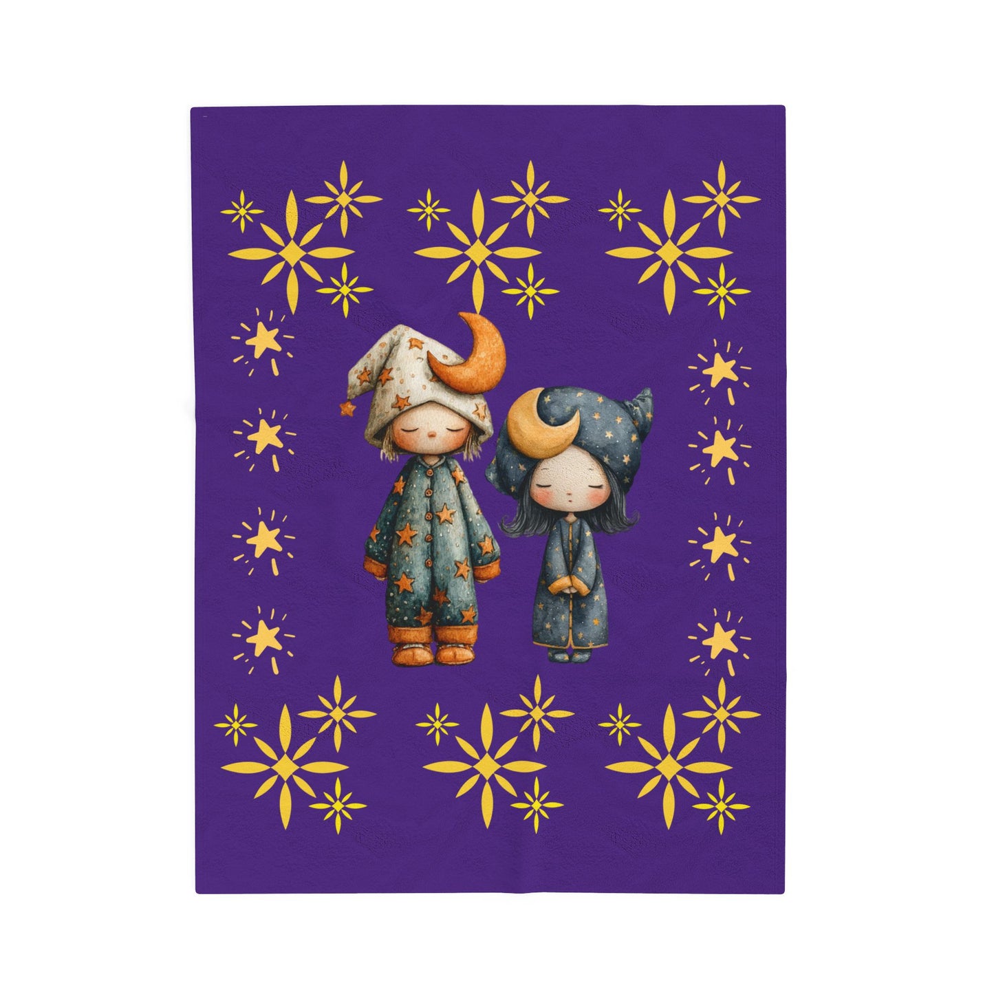 Cosmic Dreams Velveteen Plush Blanket, Cozy Throw for Kids, Starry Sky Decor, Ideal for Gifts, Home & Nursery