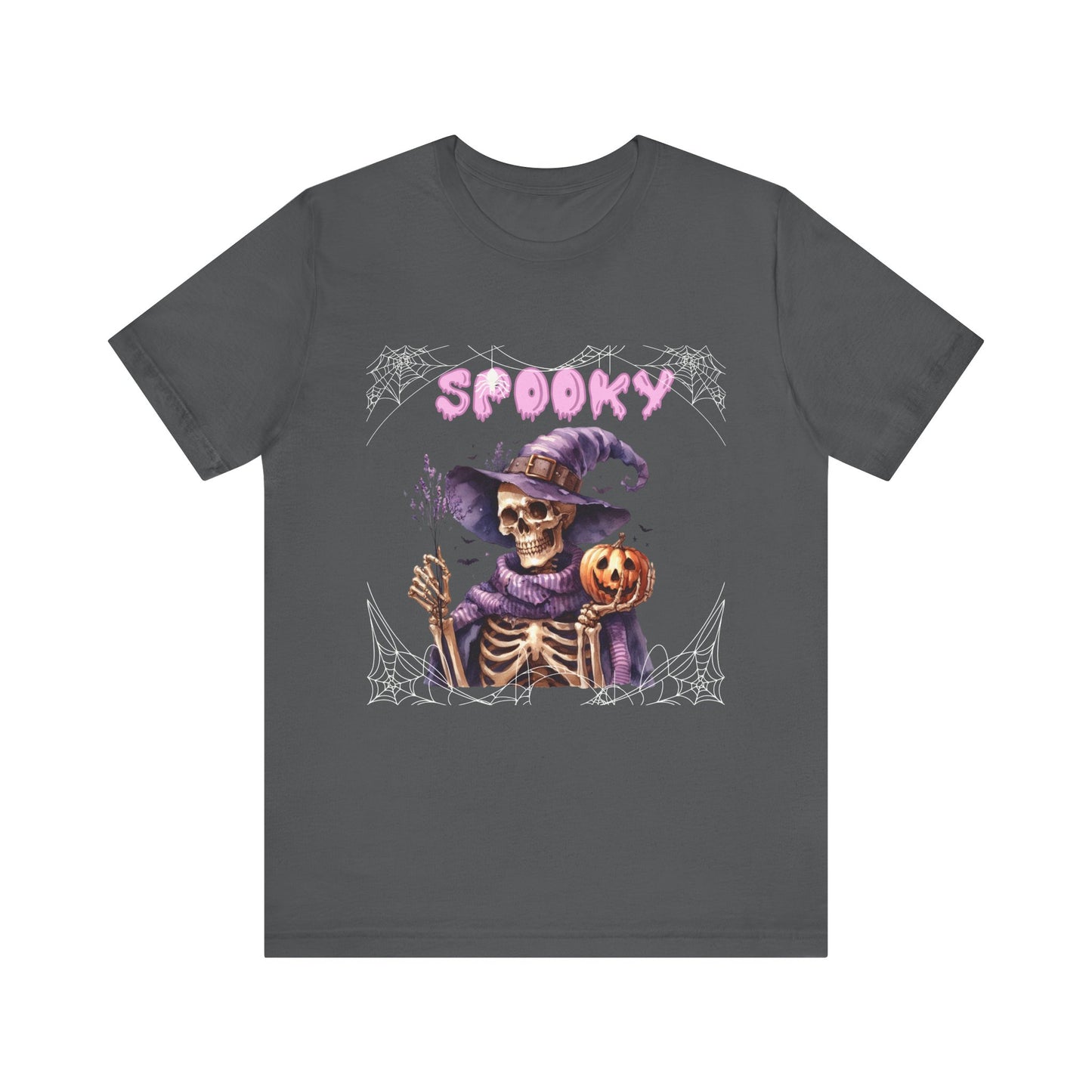 Spooky Skeleton Halloween Tee, Unisex Halloween Shirt, Trick or Treat Apparel, Fall Festivity Clothing, October Celebration Top