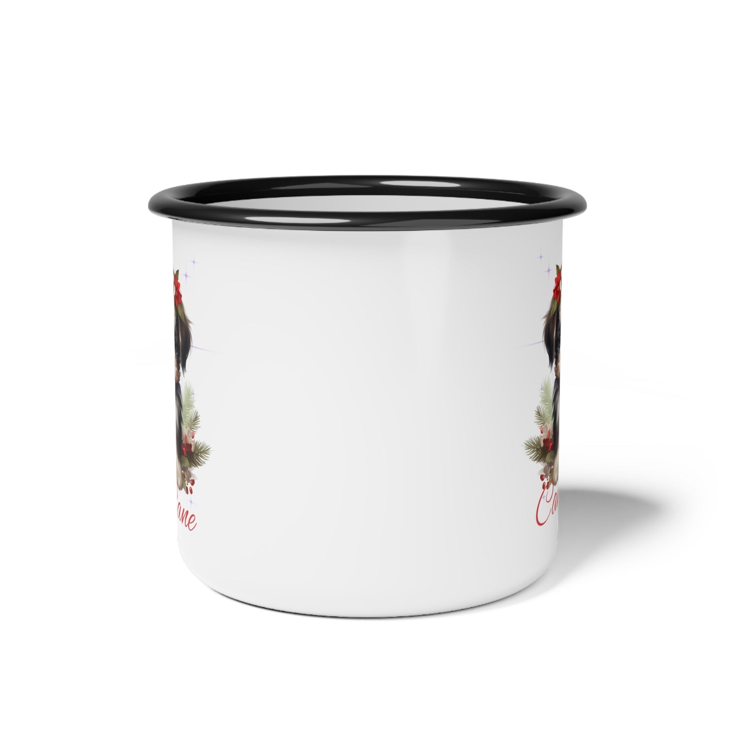 Holiday Dog Lover Enamel Camp Cup