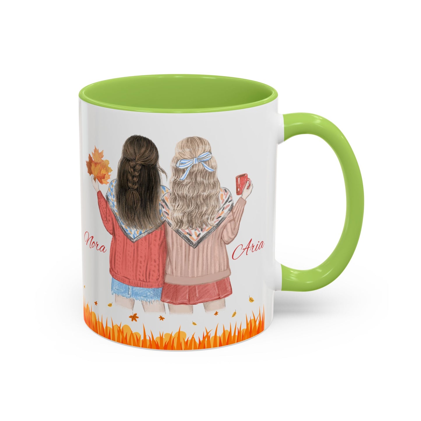 Autumn Friendship Coffee Mug with Personalized Names