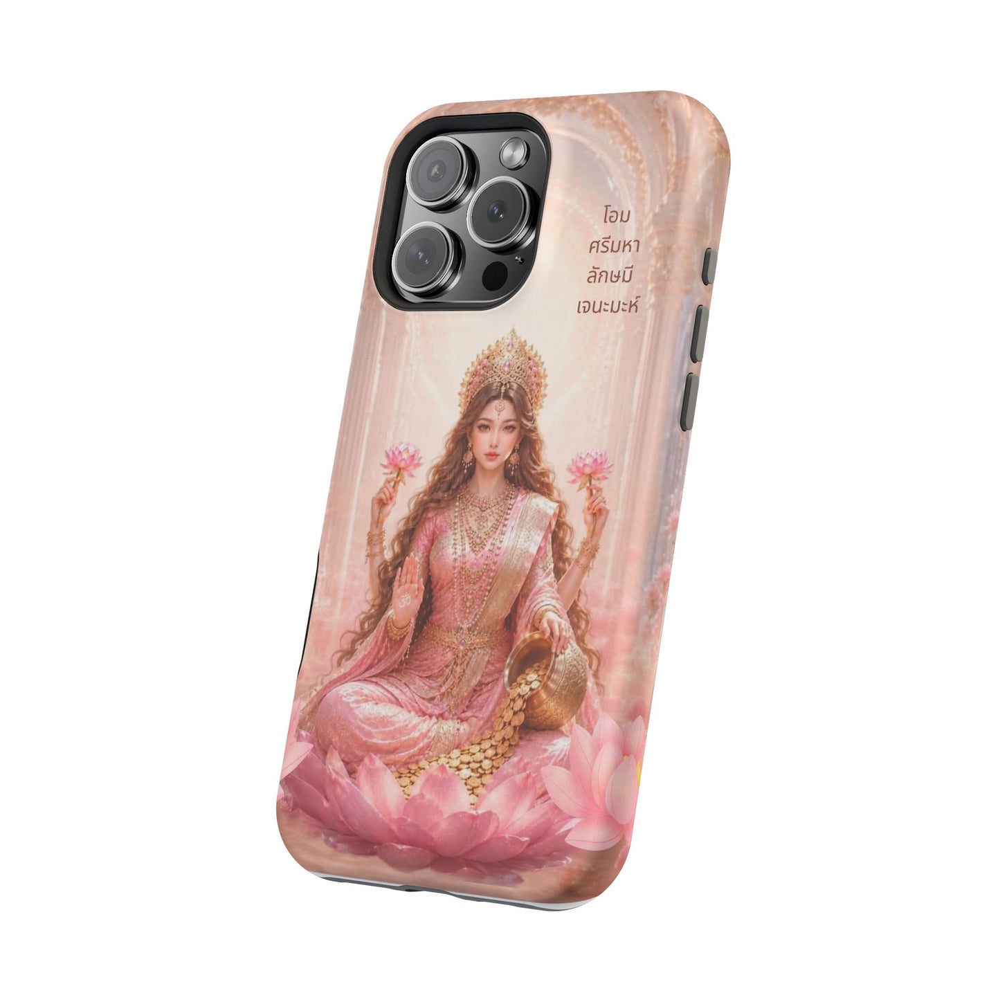 Phone Case — Pink Lotus Goddess Magnetic Impact-Resistant Case