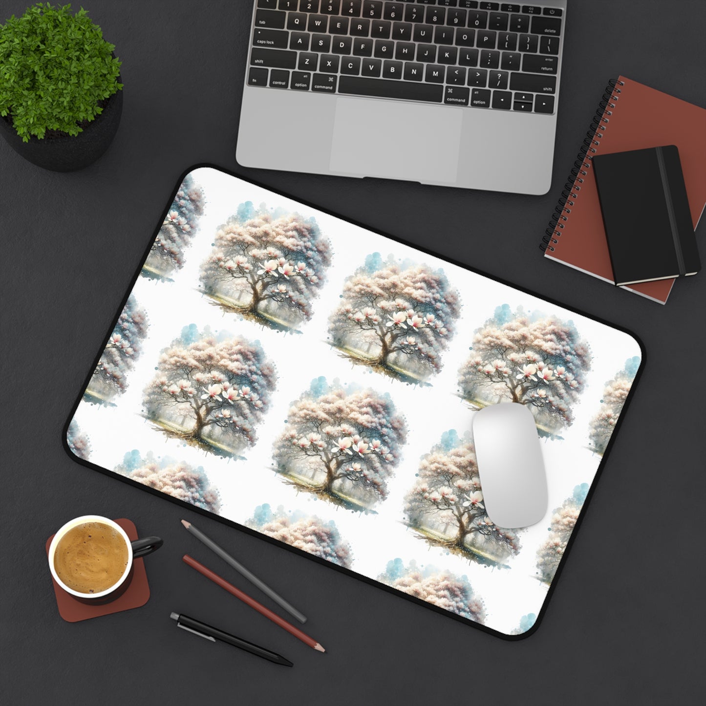 Cherry Blossom Tree Desk Mat — Floral Gaming & Office Mouse Pad