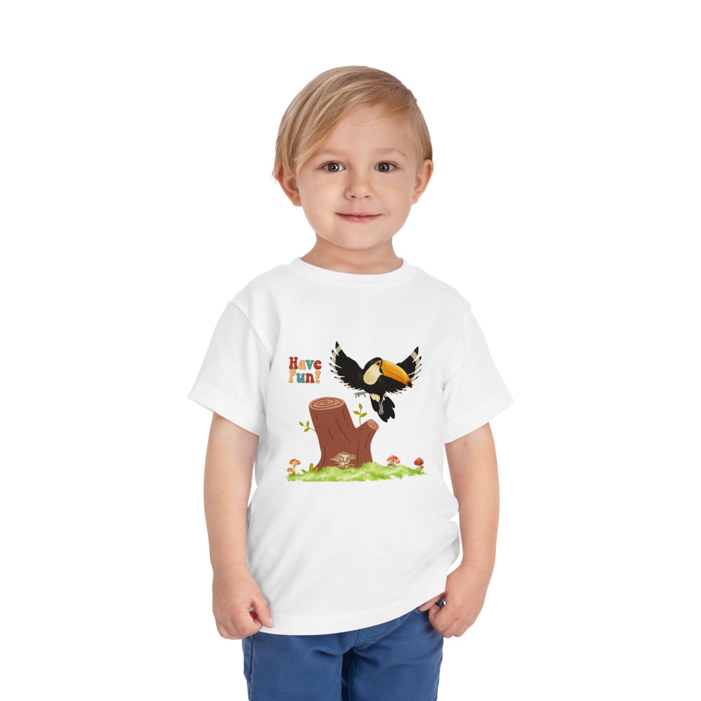 Toddler Short Sleeve Tee - "Have Fun!" Cute and Playful Tee for Kids, Toddler Gift, Summer Outfit, Birthday, Outdoor Adventures