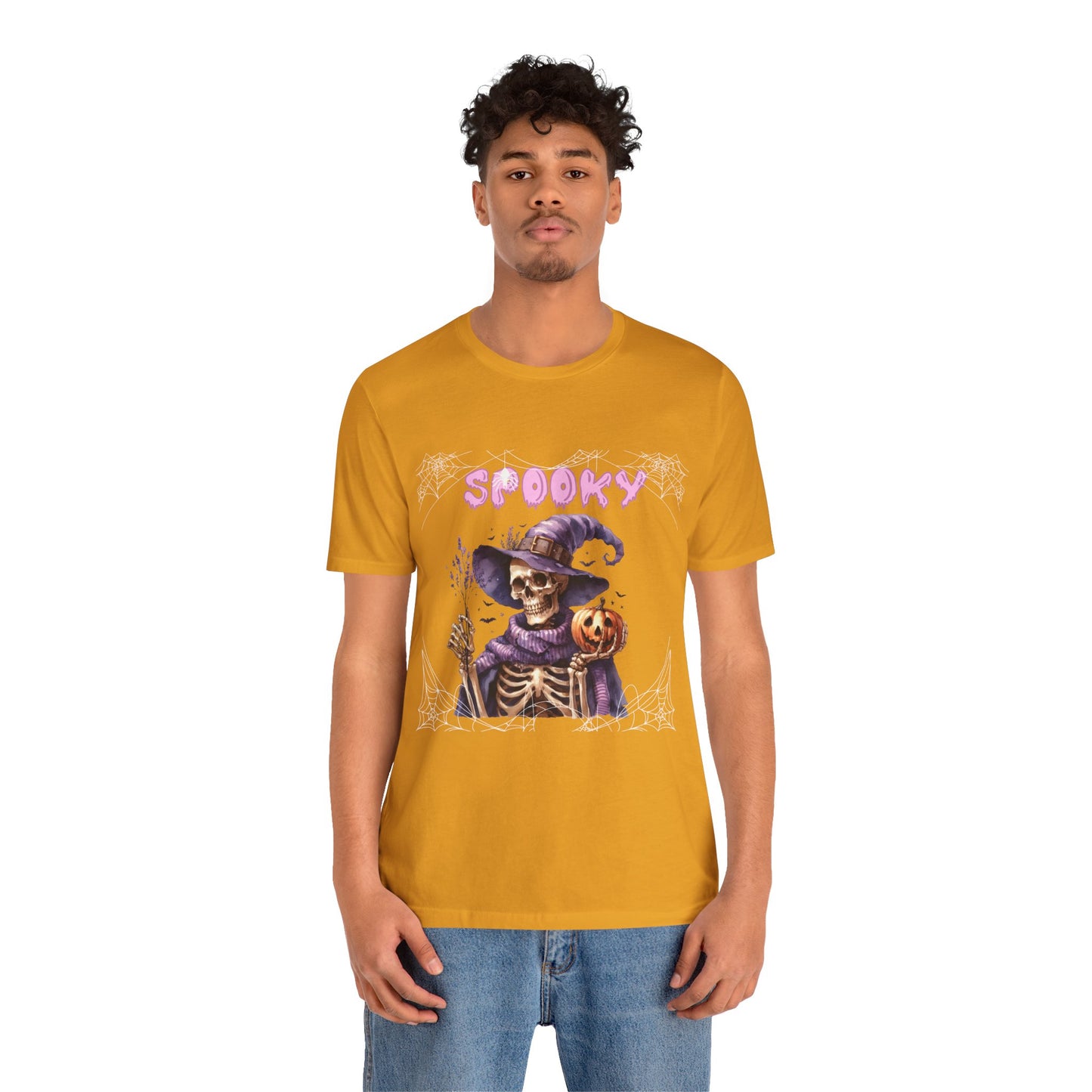 Spooky Skeleton Halloween Tee, Unisex Halloween Shirt, Trick or Treat Apparel, Fall Festivity Clothing, October Celebration Top