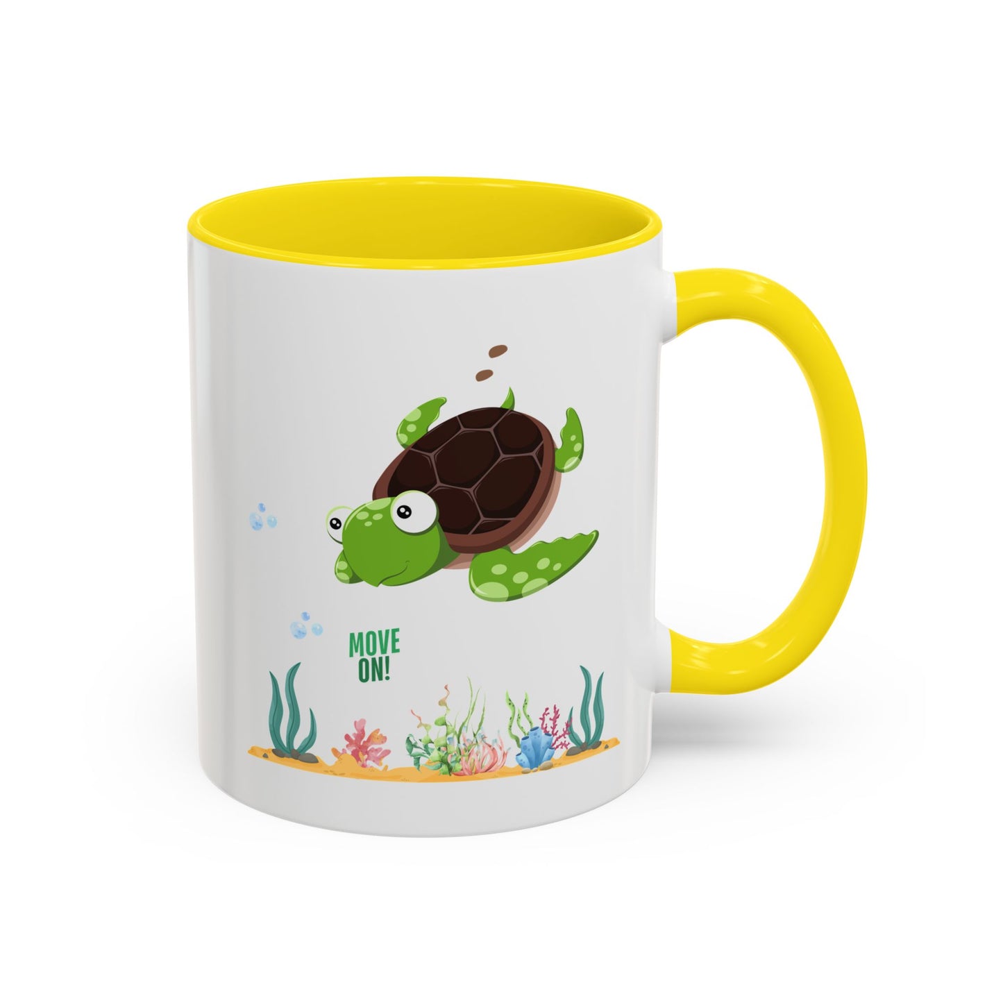 Turtle with seaweed and bubble Coffee Mug