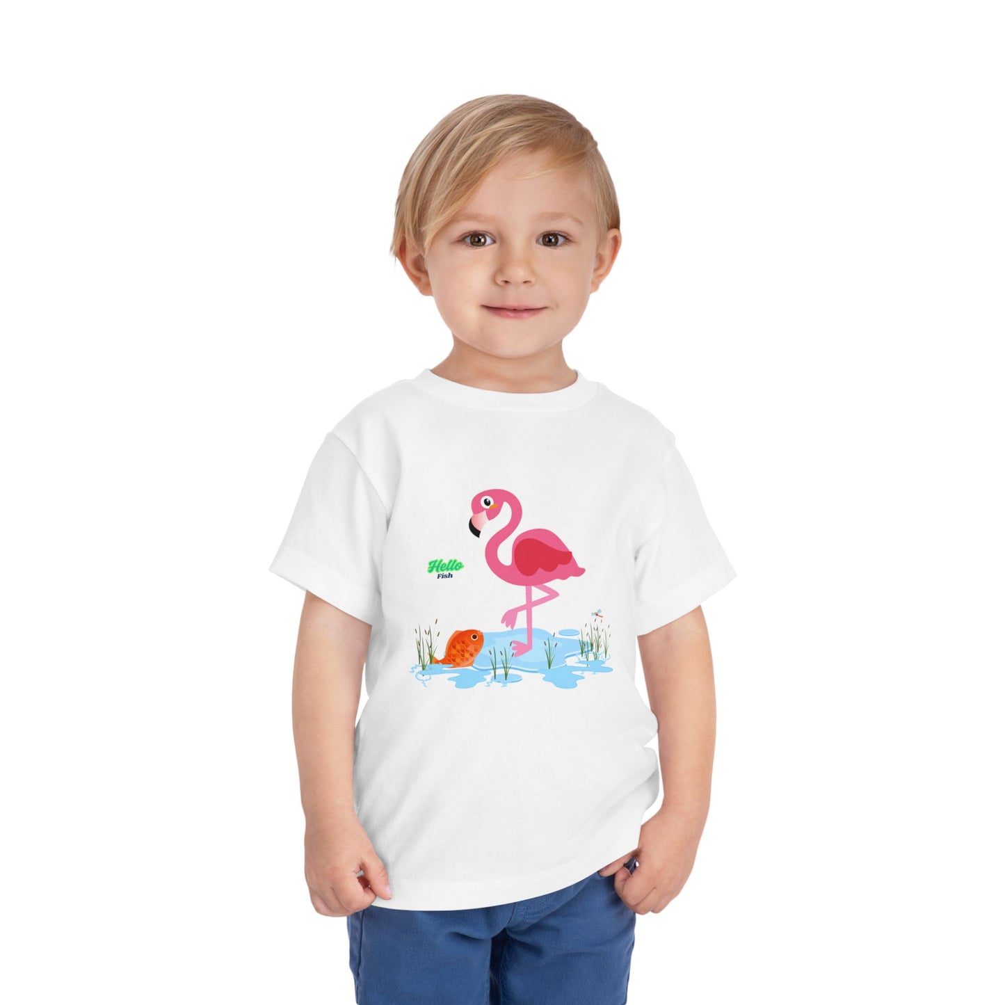 Whimsical Flamingo Toddler Tee - Fun Summer Kids Shirt, Playful Gift for Birthdays, Beach Days, Everyday Wear, Cute Summer Apparel