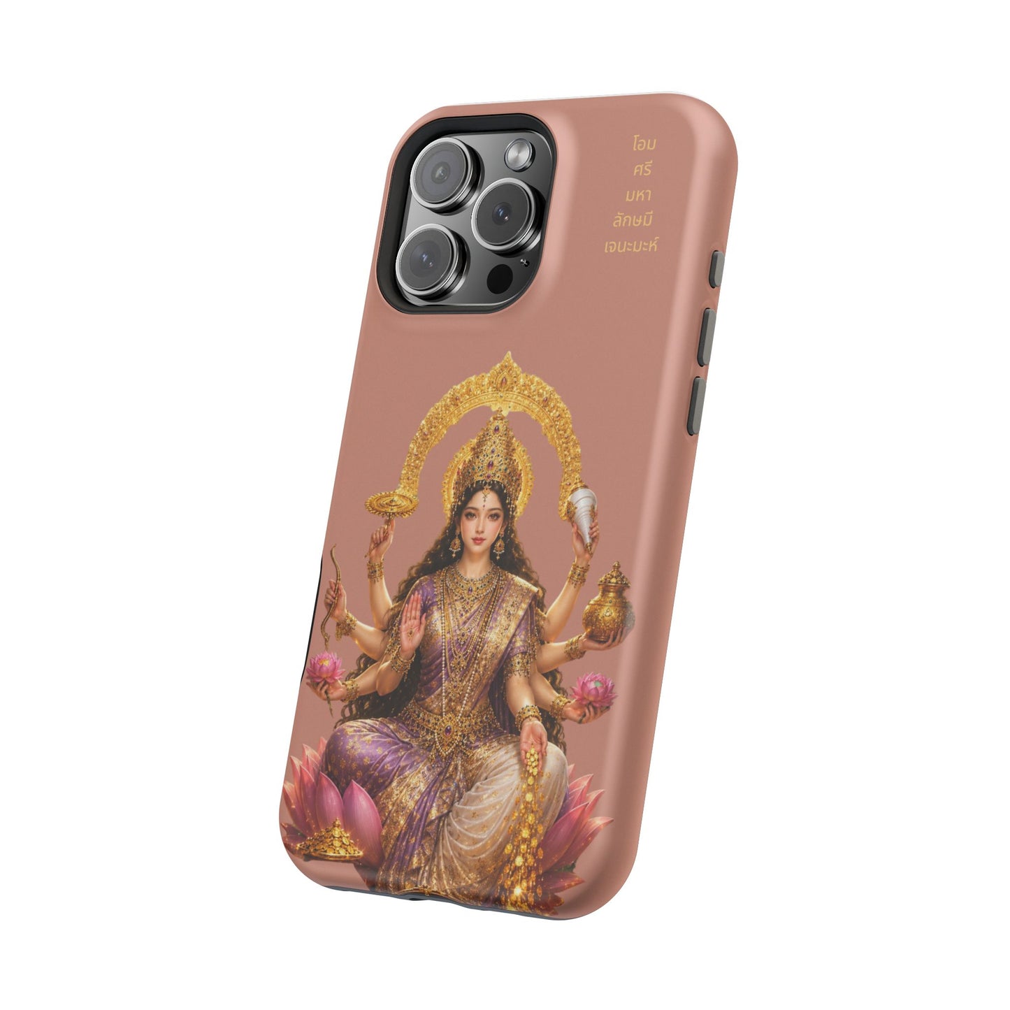 Lakshmi Goddess Phone Case — Magnetic Impact-Resistant Spiritual iPhone Cover