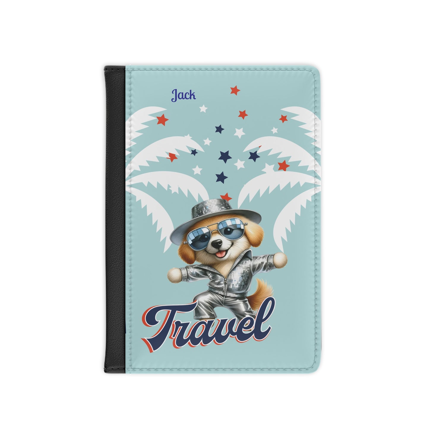 Cute Corgi Travel Passport Cover — Personalized "Travel" Design with Name