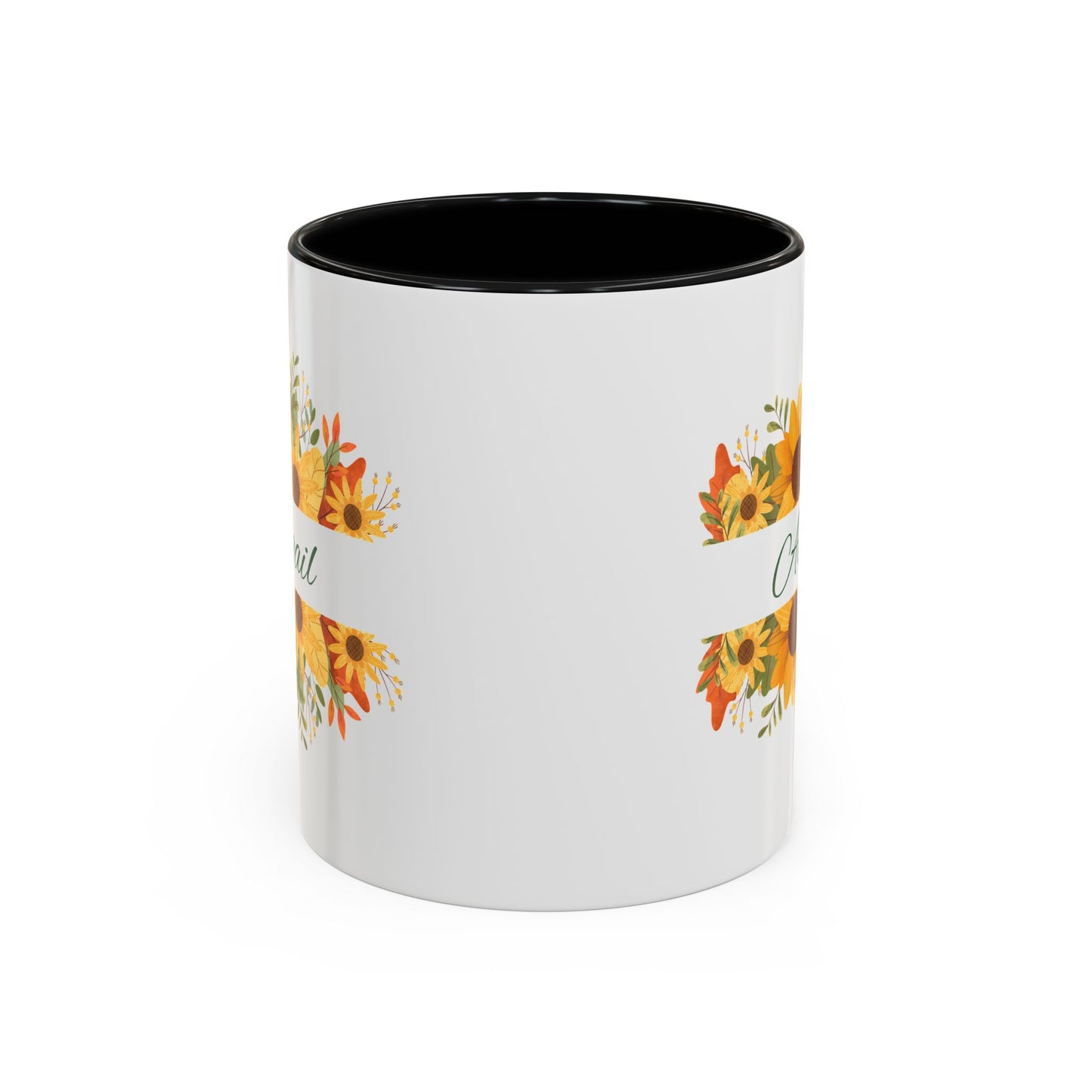 Custom Floral Name Coffee Mug - Personalized 11oz & 15oz Perfect Gift for Floral Lovers