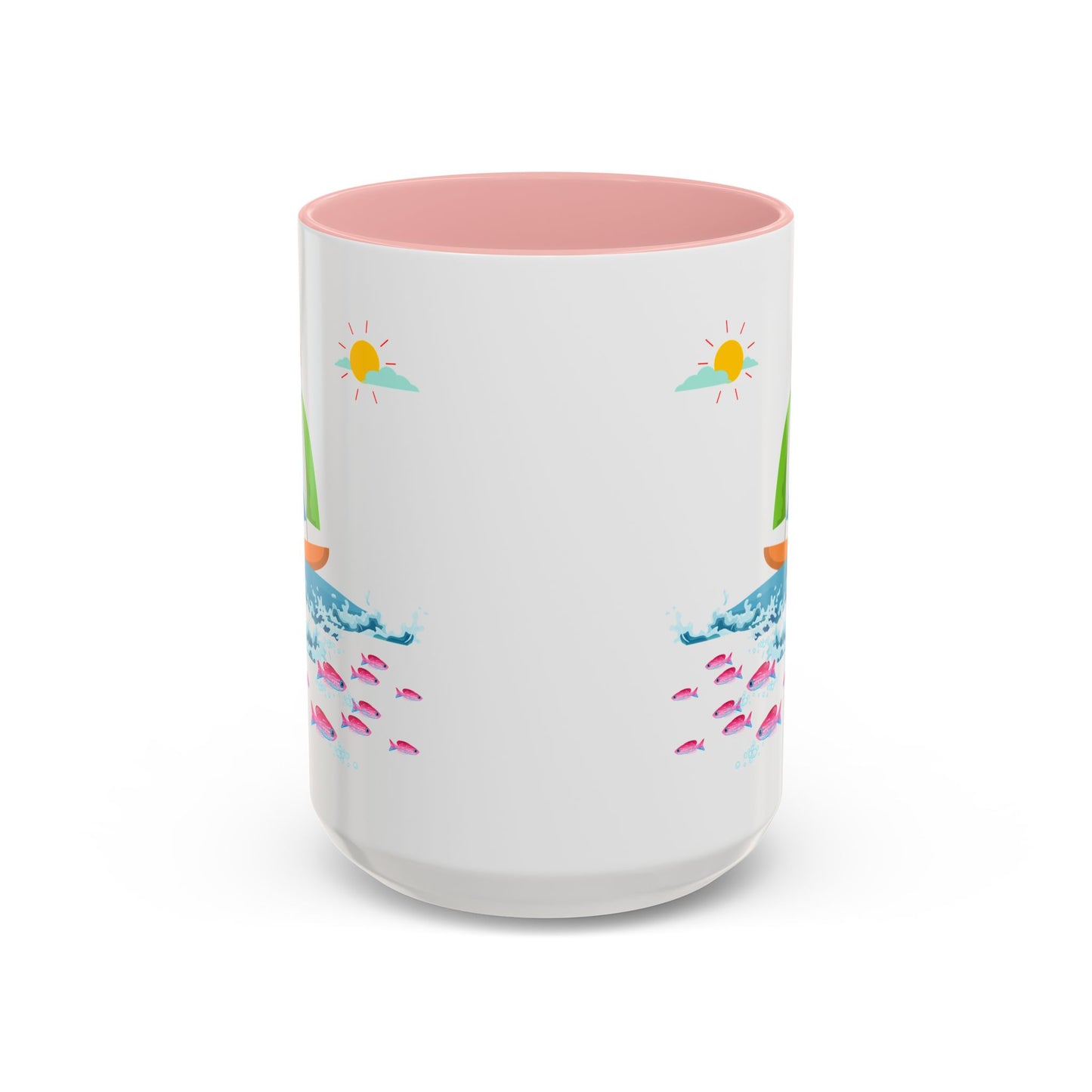 Sailboat and Red fish Coffee Mug