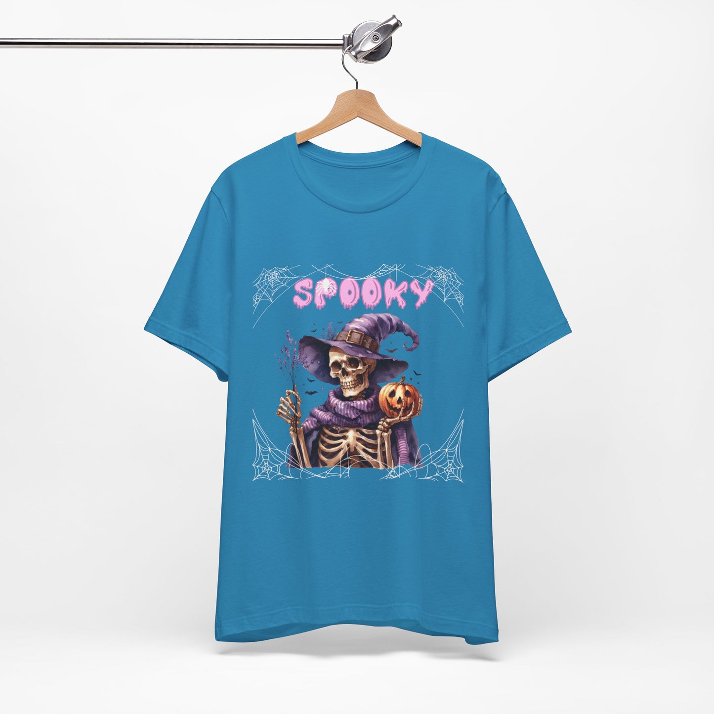 Spooky Skeleton Halloween Tee, Unisex Halloween Shirt, Trick or Treat Apparel, Fall Festivity Clothing, October Celebration Top