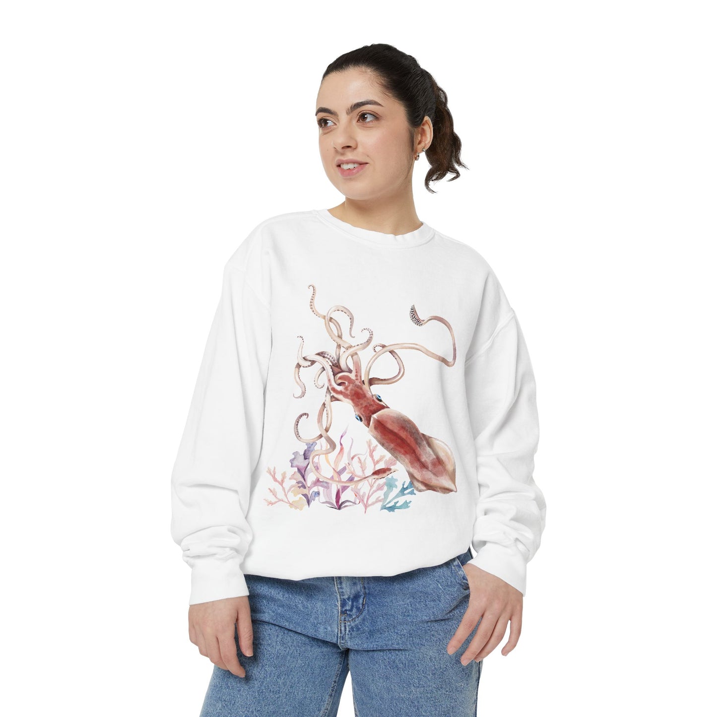 Squid dance of tentacles and translucence Unisex Garment-Dyed Sweatshirt
