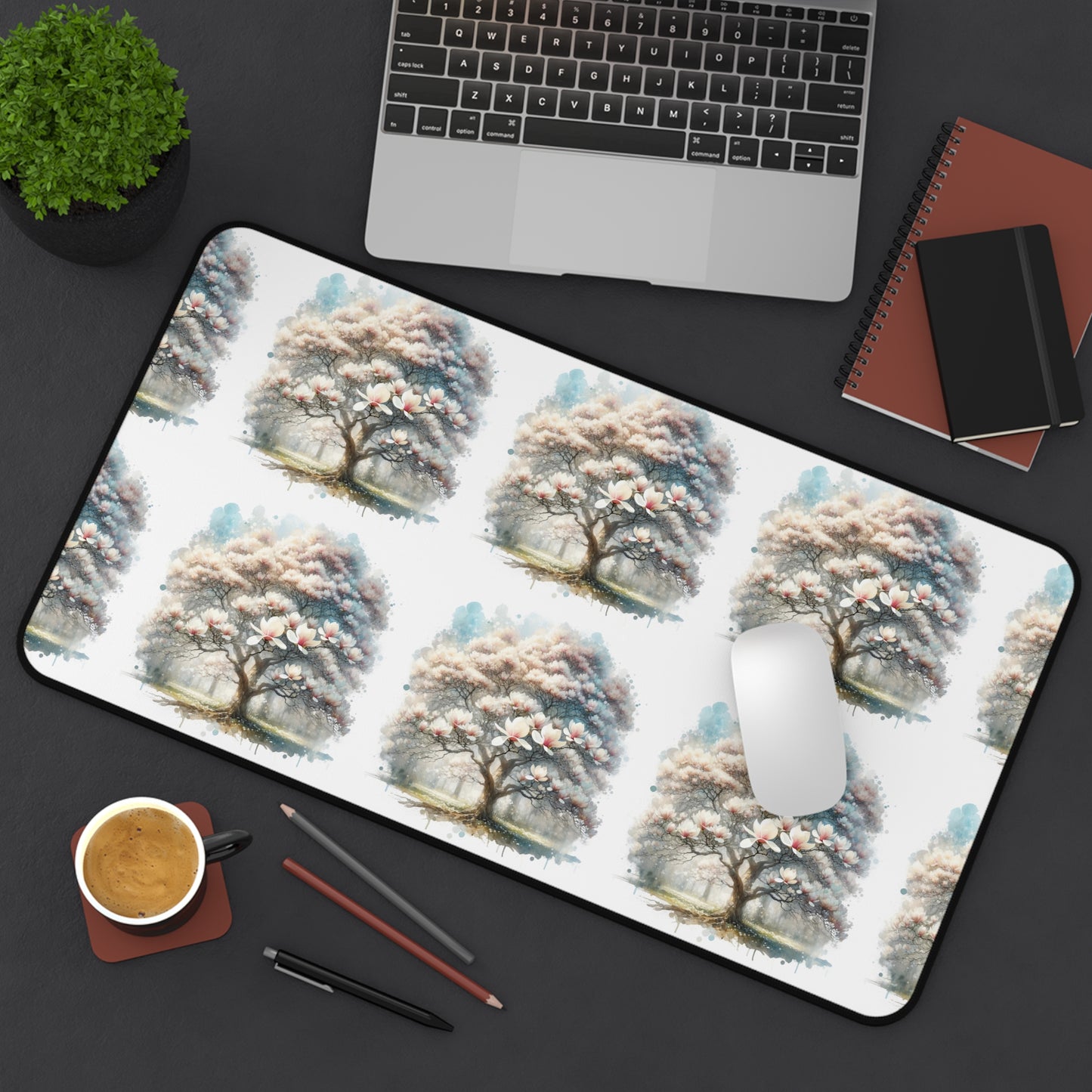 Cherry Blossom Tree Desk Mat — Floral Gaming & Office Mouse Pad
