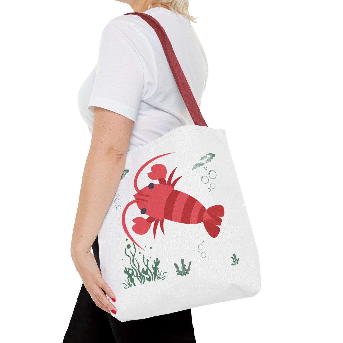 Red crayfish in an aquatic environment Tote Bag