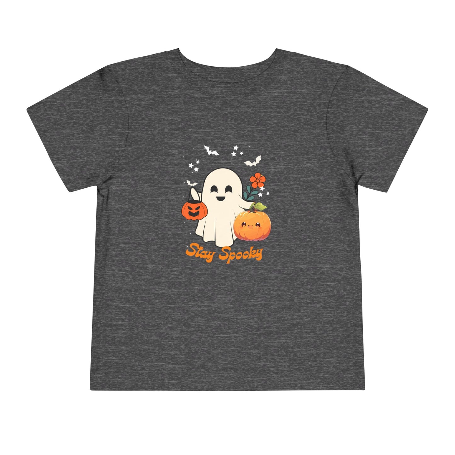 Toddler Halloween Tee - Adorable Ghost and Pumpkin Design, Perfect for Fall Festivities, Trick-or-Treating, Kids' Parties, and Everyday Wear