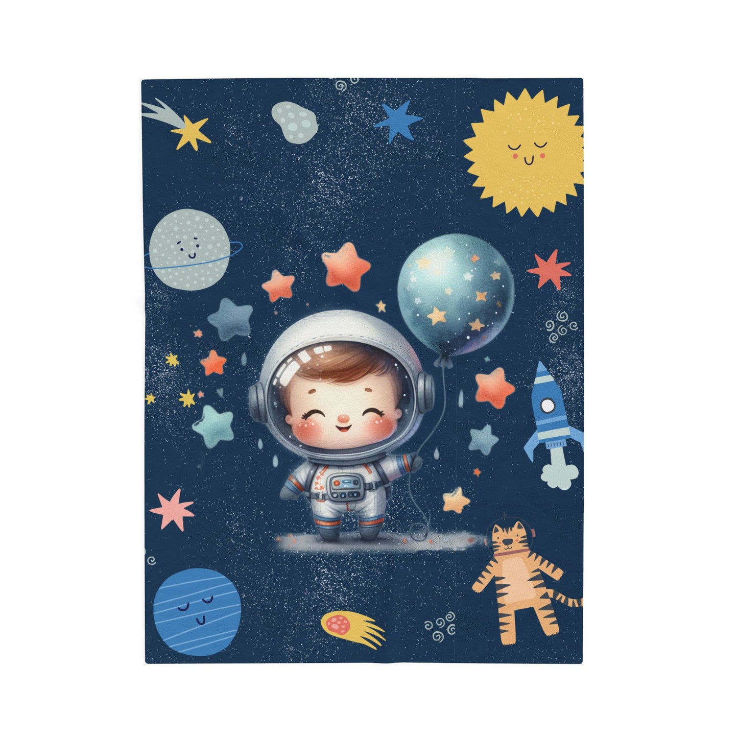 Cosmic Adventure Velveteen Plush Blanket, Soft Kid-Friendly Blanket, Space-Themed Nursery Decor, Cozy Blanket for Kids, Fun Gift for [...]
