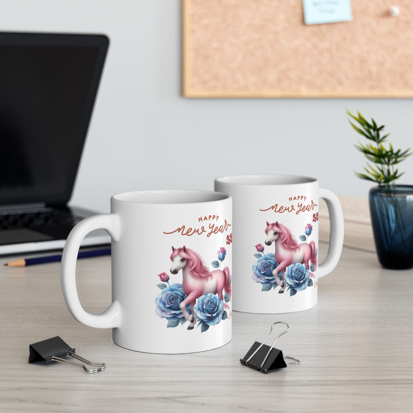 Unicorn Floral Ceramic Mug — 'Make Your Own Magic' 11oz & 15oz
