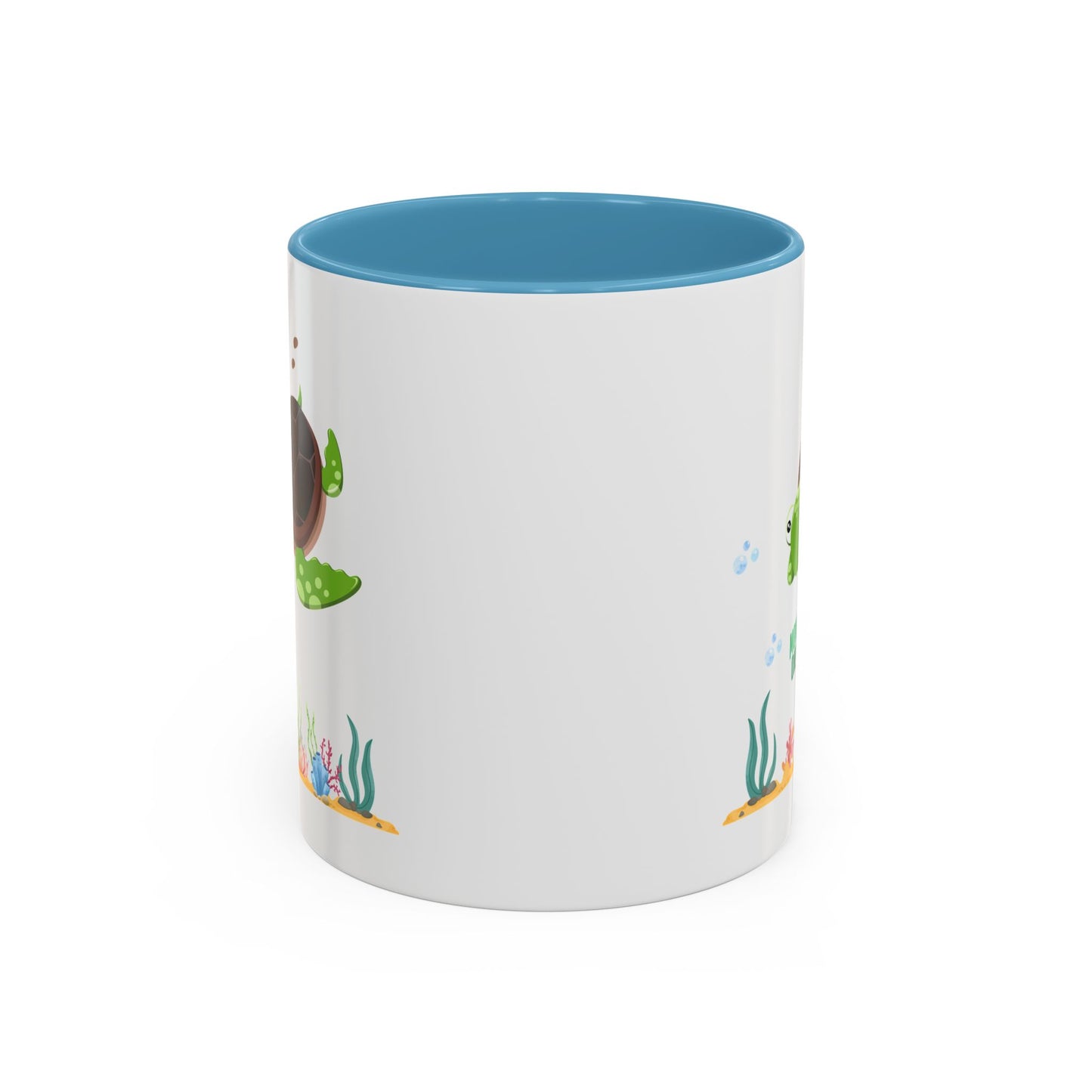 Turtle with seaweed and bubble Coffee Mug