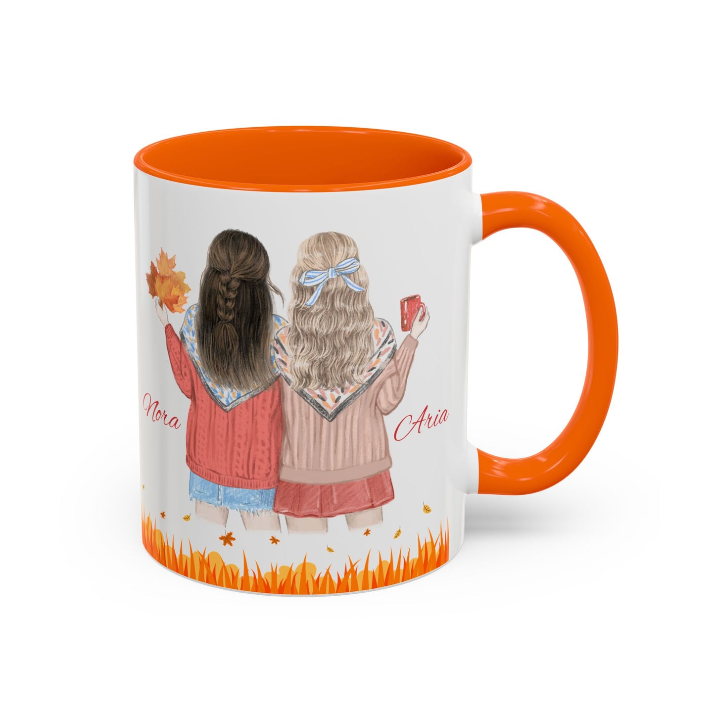 Autumn Friendship Coffee Mug with Personalized Names