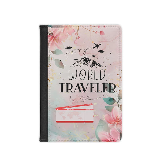 World Traveler Passport Cover — Floral Travel Passport Holder