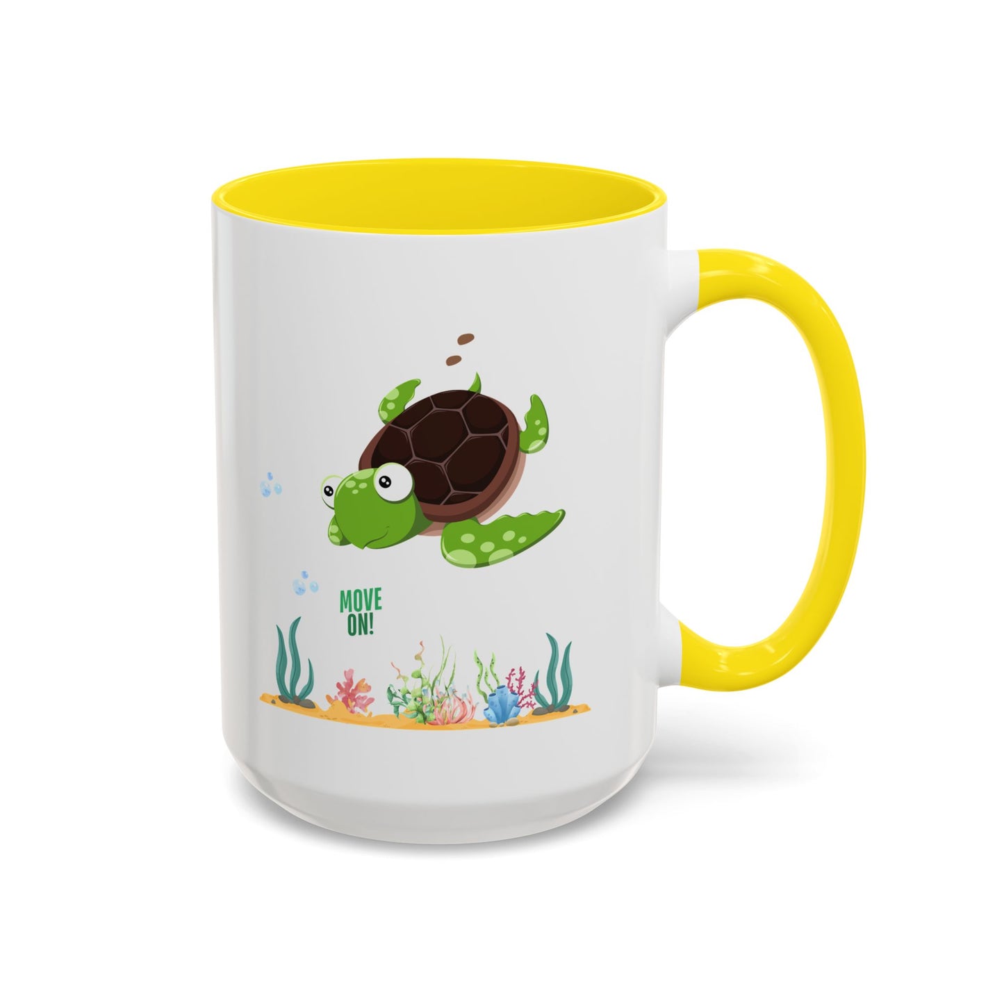Turtle with seaweed and bubble Coffee Mug