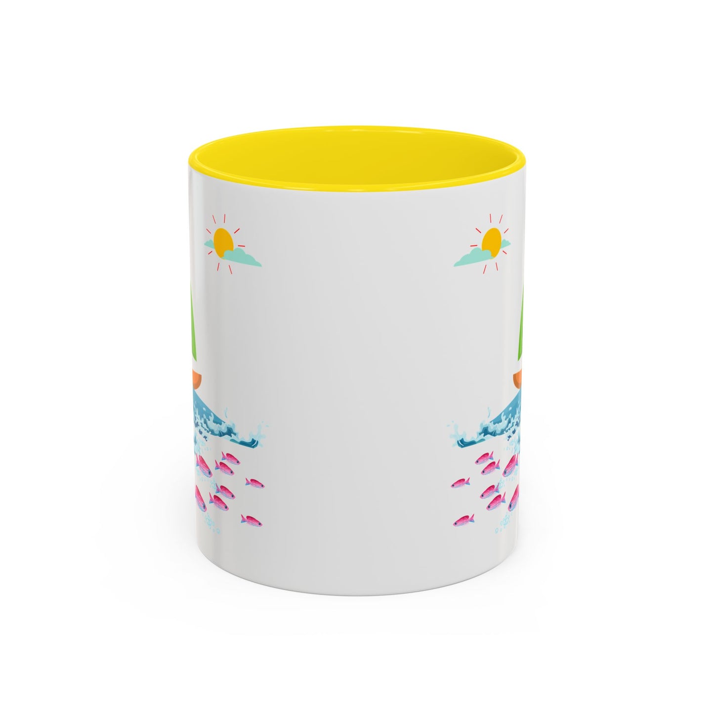 Sailboat and Red fish Coffee Mug