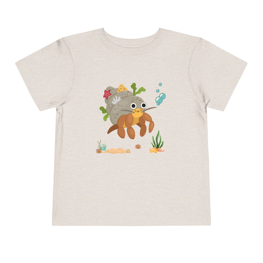 Cute Ocean-Themed Toddler Tee, Cartoon Crab Tee, Summer Playwear, Beach Outfit, Kids Gift, Toddler Beach Shirt