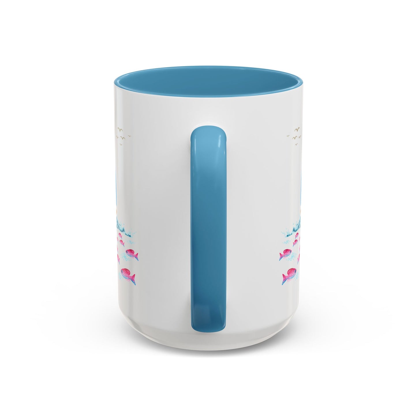 Sailboat and Red fish Coffee Mug